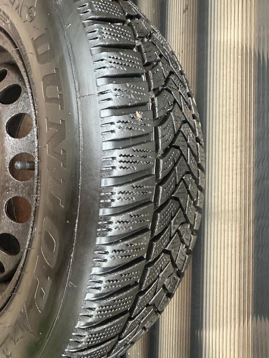 Vând set roti iarna 195/65/15 cu Jante otel  5x112 pe 15"