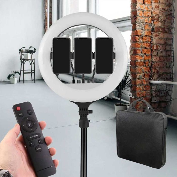 Кольцевая лампа новая с 3 держателями 3 подсветки