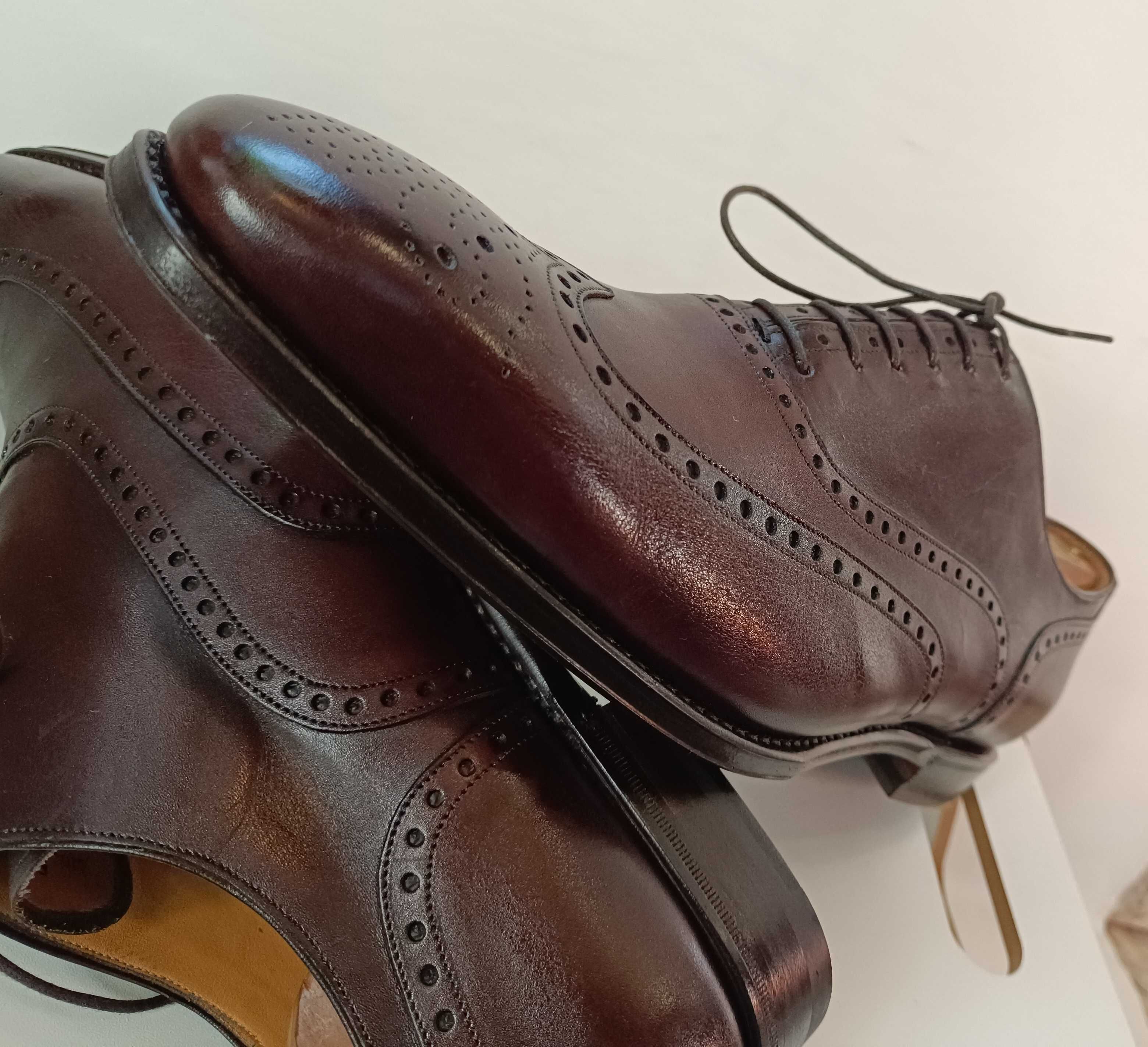 Pantofi de lux 46 46.5 47 oxford GREVE NOI lucrati manual piele super