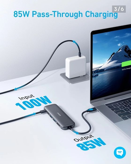 Hub USB-C Anker 332 (5 în 1)