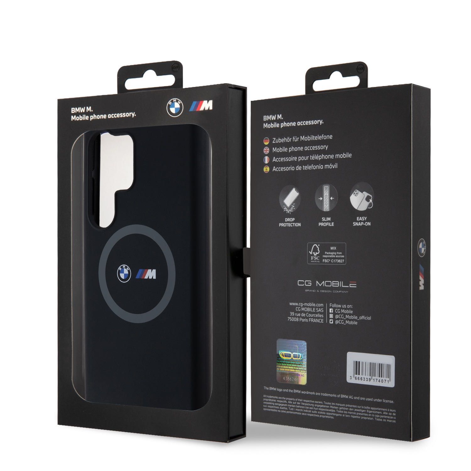 Калъф BMW Samsung S24 Ultra M Printed Round and Logo Magsafe Silicone