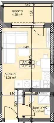 Едностаен апартамент Тракия 552-20719