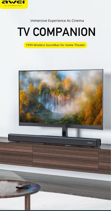 Саундбар Awei y999 с двойными динамиками 50W домашний кинотеатр
