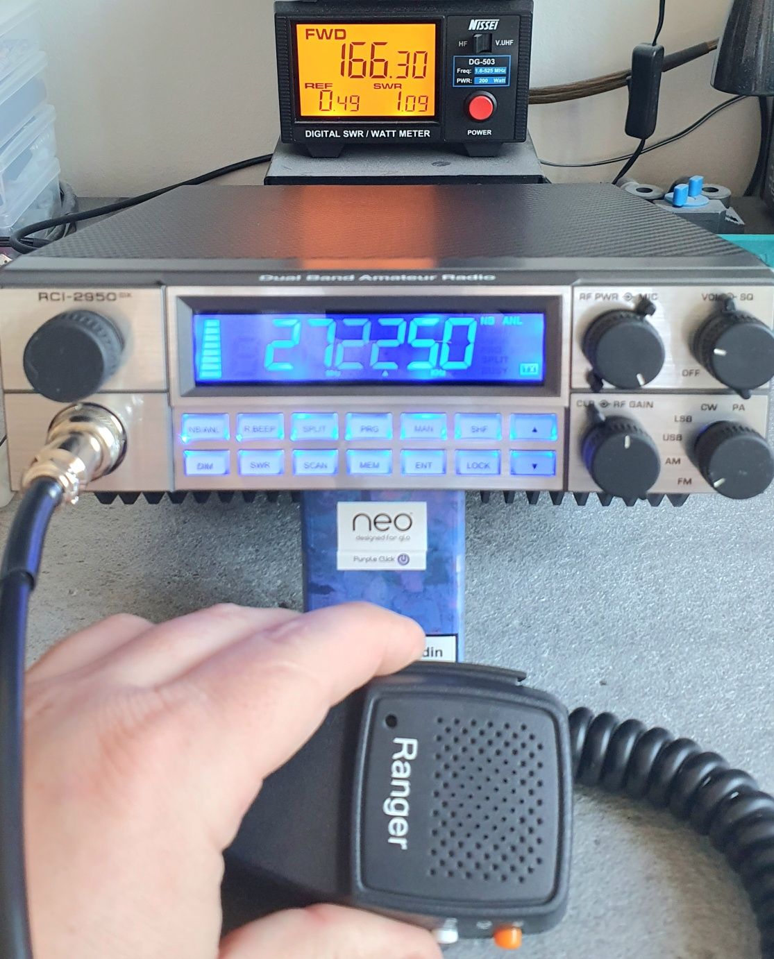 Statie radio CB (Transceiver) - RANGER RCI-2950DX (166W)*noua/garantie