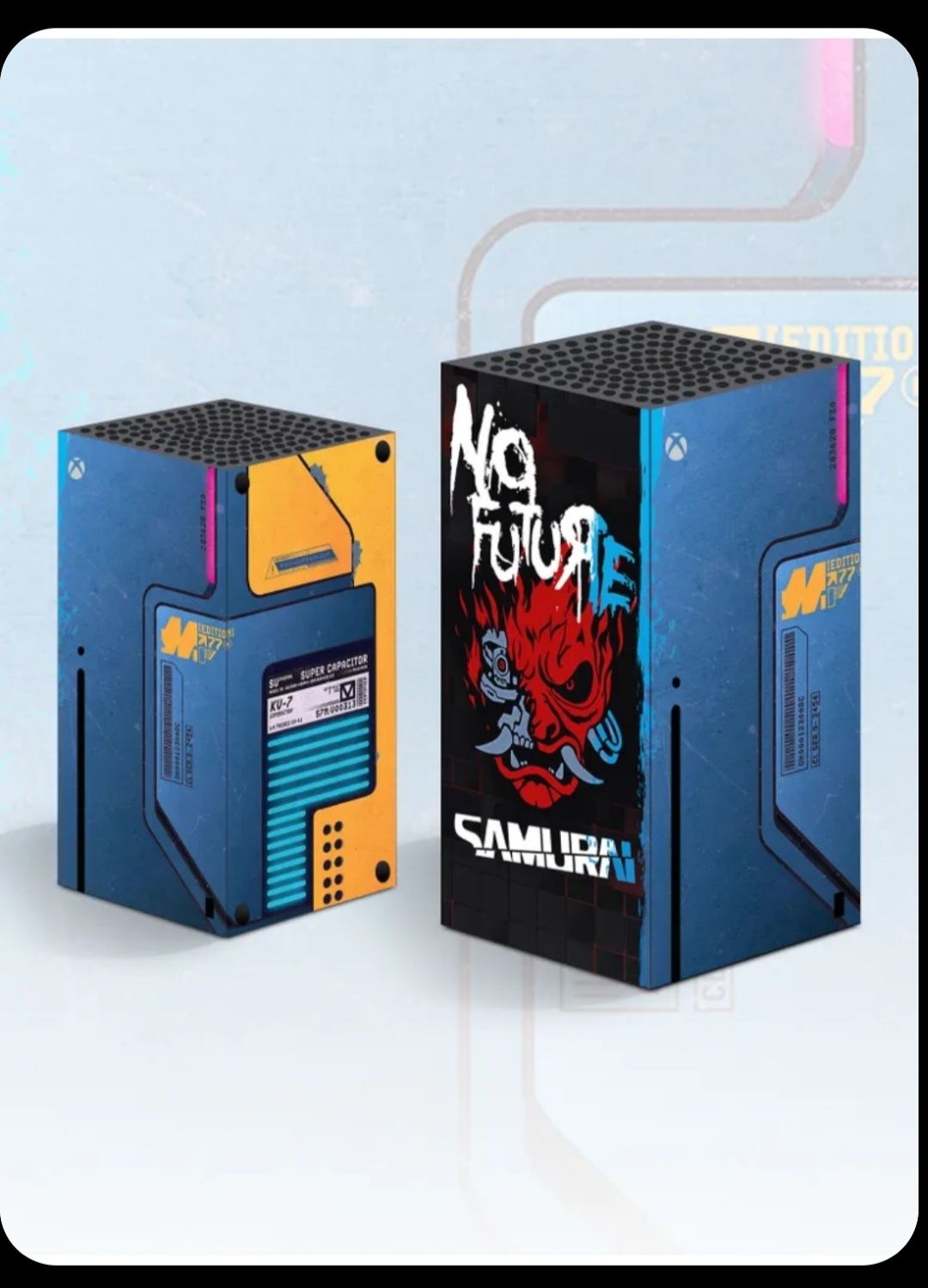 Виниловая наклейка для XBOX Series X по игре Cyberpunk 2077