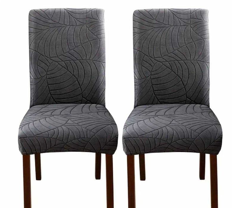 Еластичн калъф за стол, нов, тъмно сив