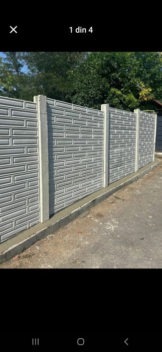 Gard de beton  250   lacra  cu montaji si trasport