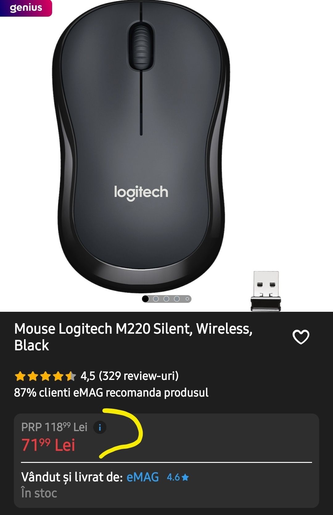 Mouse Wireless silențios