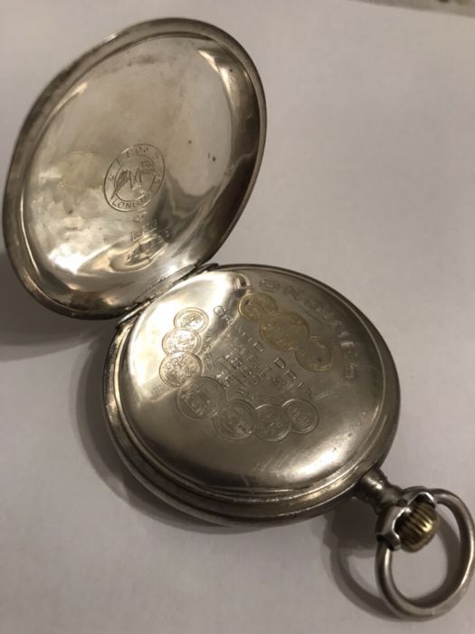 Ceas de buzunar LONGINES, 1890, argint 3 capace