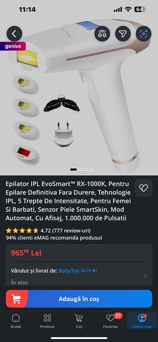 Epilator ipl evosmart rx