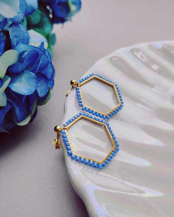 Ръчно изработени обеци Сребро 925 Неръждаема стомана и Японски мъниста