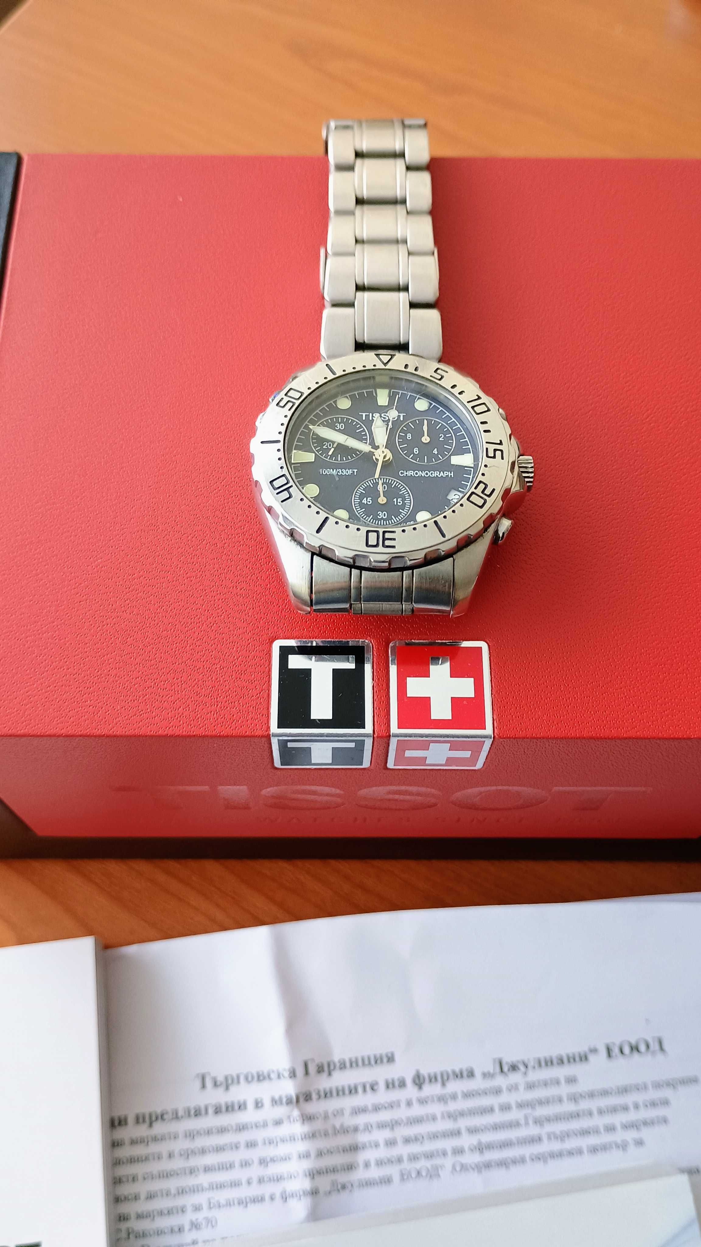 TISSOT Chronograph с Документация и кутия. Отличен екземпляр.