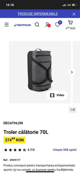 Troler călătorie 70L