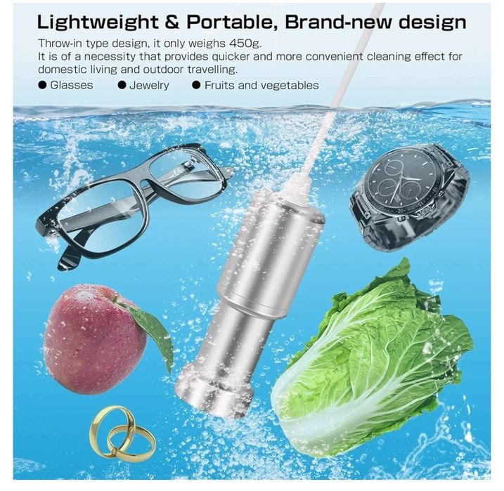 Curățitor cu ultrasonice BlumWay portabil ochelari bijuterii fructe