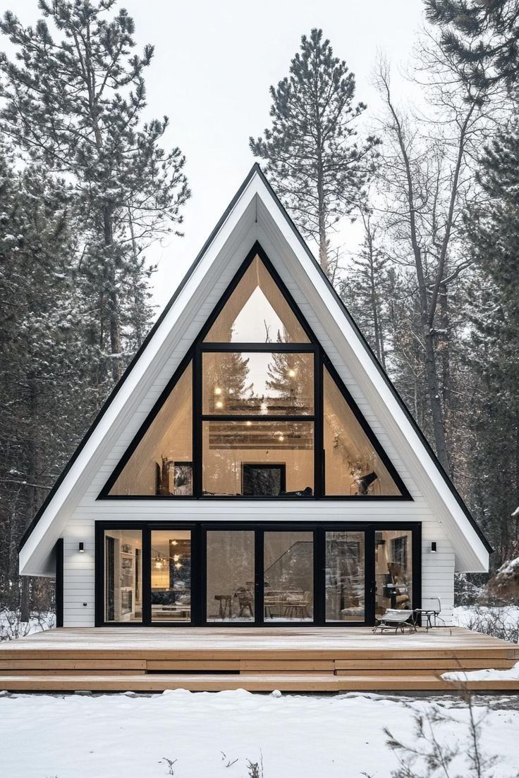 Cabane tip A din lemn