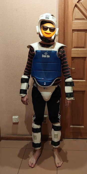 Протектор, шлем, щётки для тэквандо