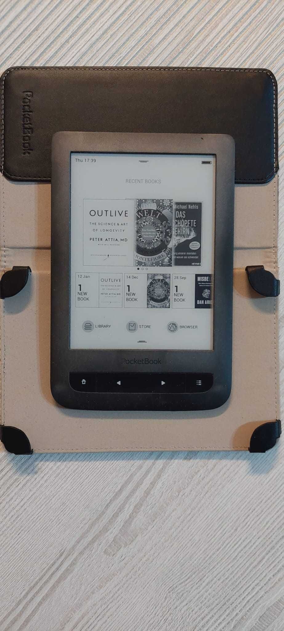 E-book Reader PocketBook Touch Lux 3 Negru + Husa /Card 8Gb Cadou