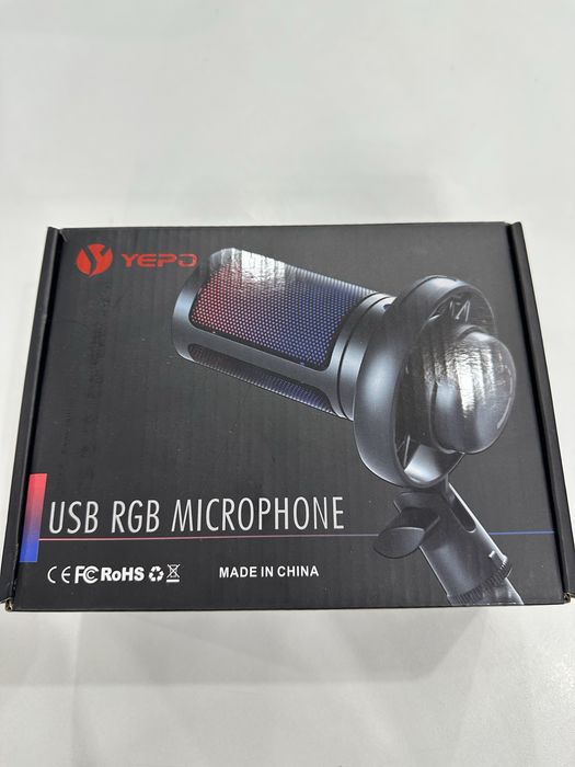 USB RGB Microphone — Новый, не использовался!