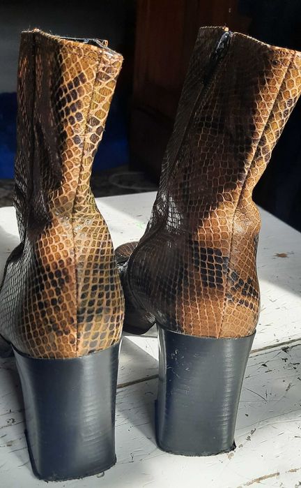 Кожени боти на ток, змийска кожа