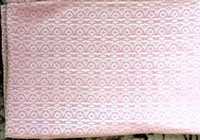 Покривка за маса 134/134, памучна. Пастелно розово и бяло. нова, 1 бр.