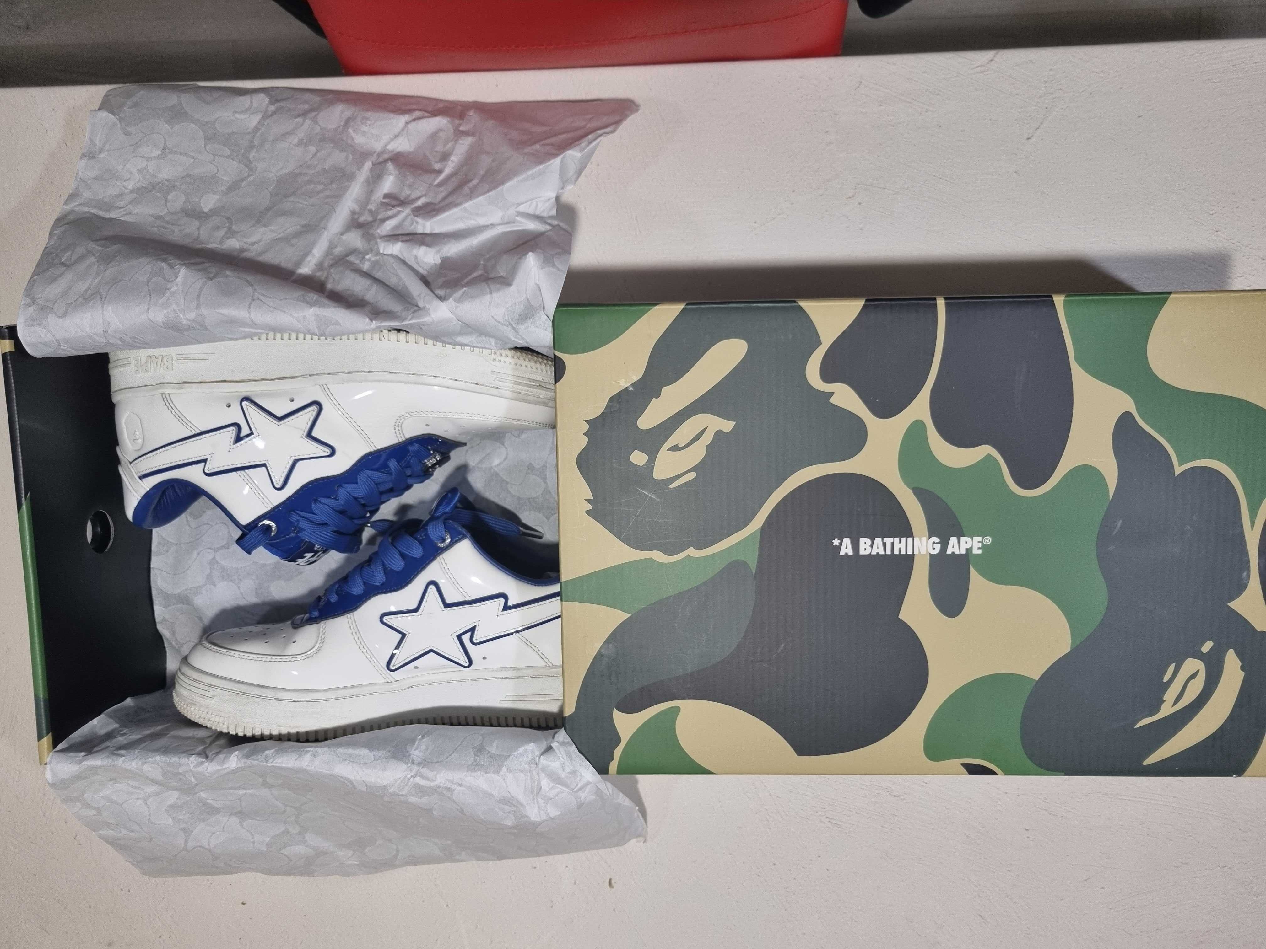 Pantofi Bape White Blue