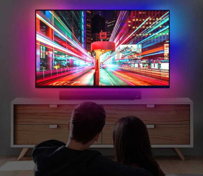 Banda LED RGB Smart Wi-Fi cu HDMI Sync pentru TV 4K HDR