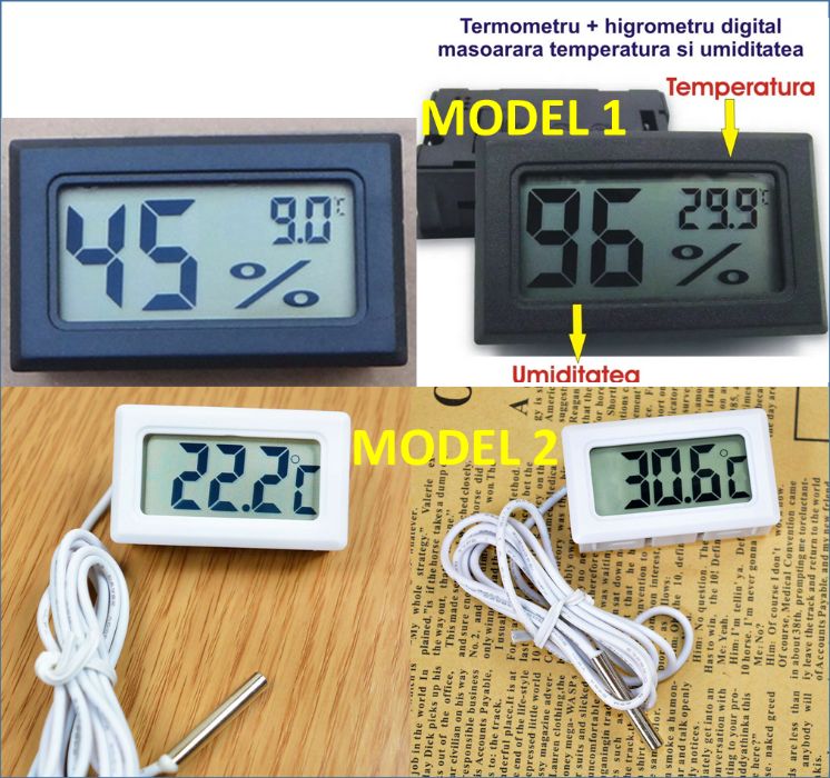 Senzor digital de temperature si umiditate! Termometru + Higrometru!!