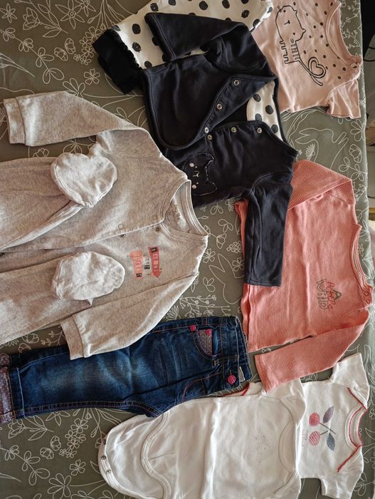 Рокли пижами боди кожух бебе момиче от 68см до 92 см. Zara,Obaibi др.