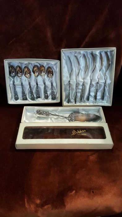 Set pentru desert Solingen argint 700