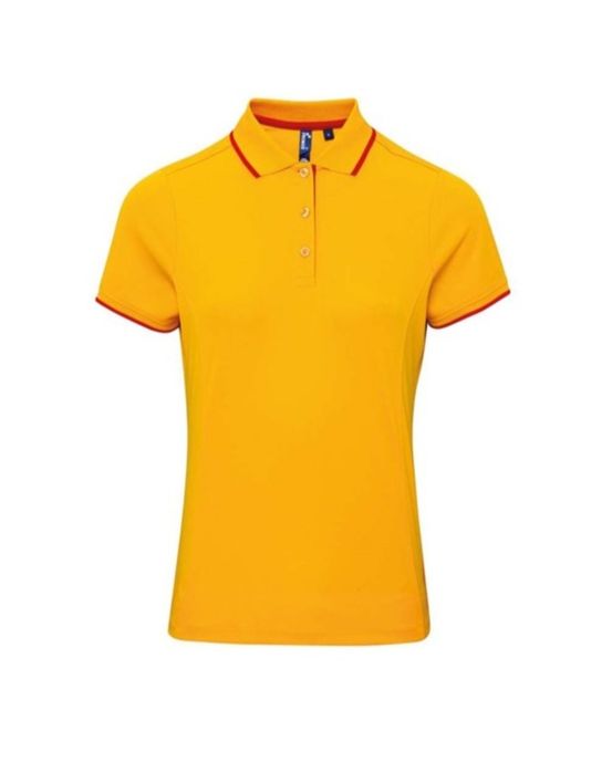 Tricou polo pentru femei, coolchecker cu contrast PR619, Sunflower, M