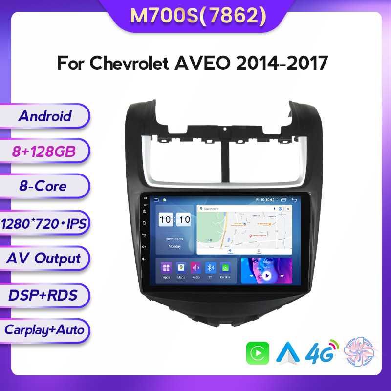 Navigatie Android 13 Chevrolet Aveo 2014-17 1/8 Gb Waze CarPlay CAMERA