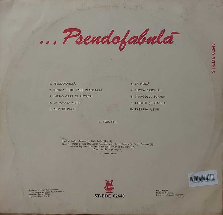 Vinil Rosu si negru Pseudofabula