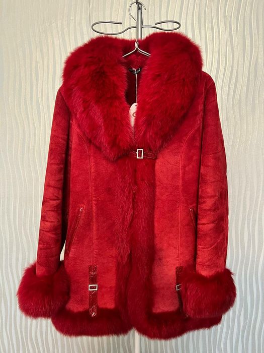 Дубленка натуральная с мехом песца