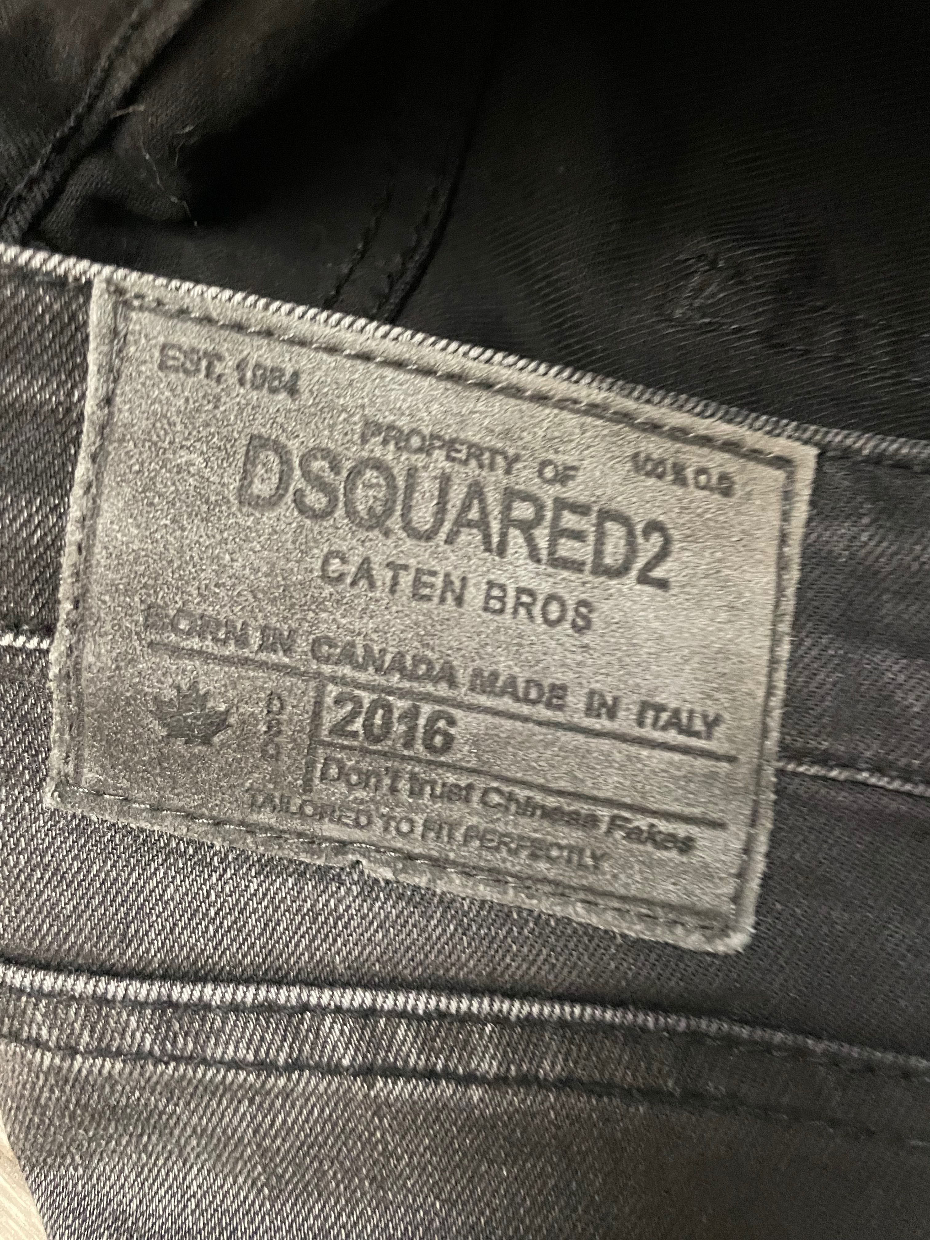Dsquared2 100% оригинални нови черни еластични дънки дънкови панталони