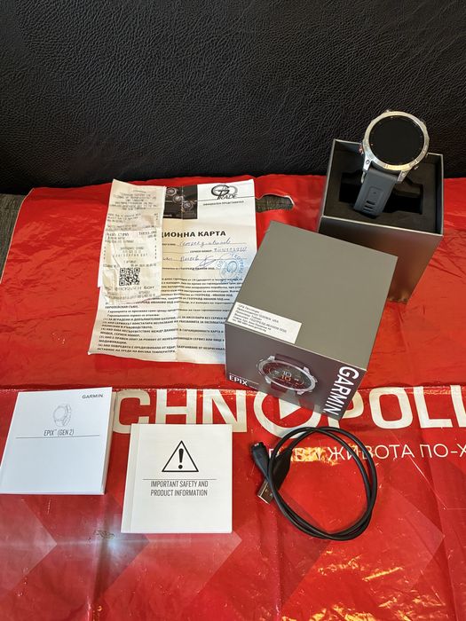 КАТО НОВ 47mm Garmin EPIX GEN 2 Гаранция Technopolis до 2026 г. Black