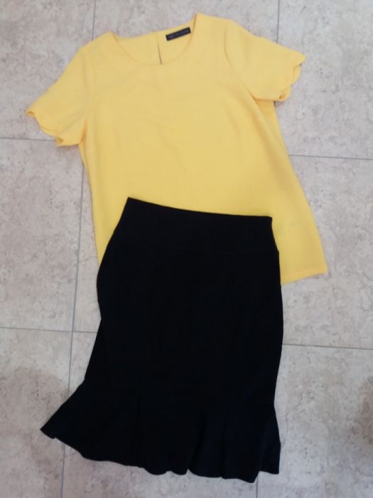 размер М Комплект блуза къс ръкав и пола Marks and Spencer