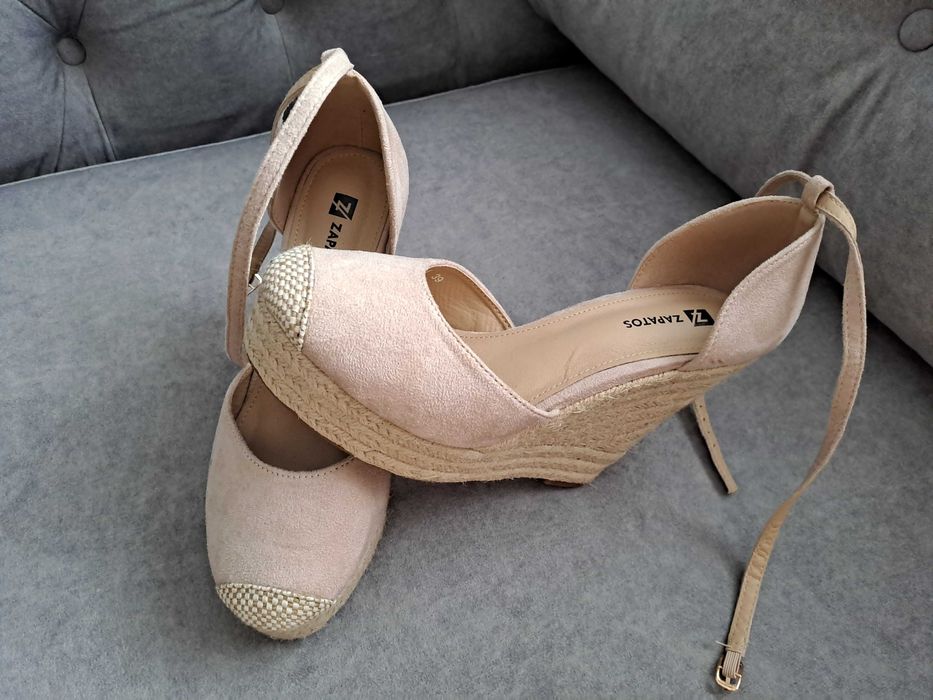 Espadrile roz prafuit