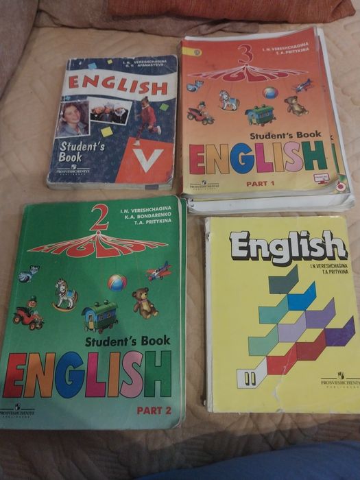 Учебники английского языка ,автор Верещагина.1, 2,3 и 5 классы