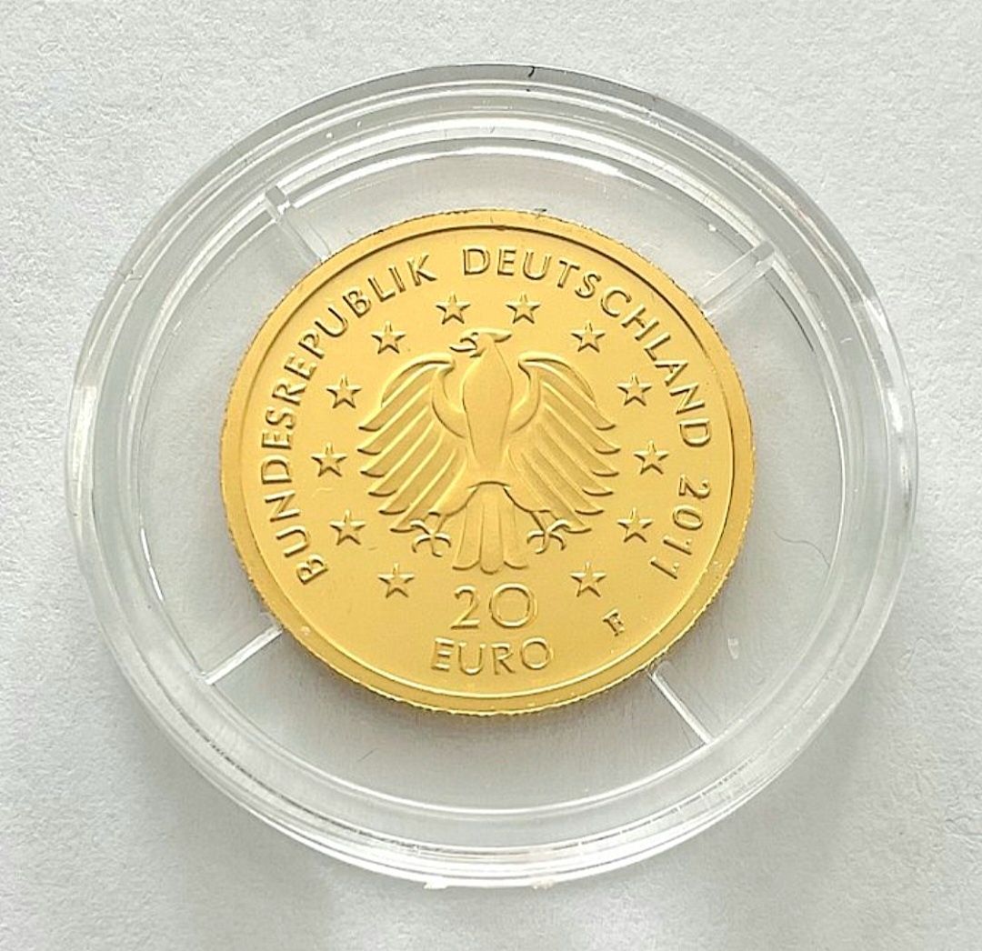 Set de 6 monede aur 24 kt. Germania 2010-2015. Format rar. Proof!