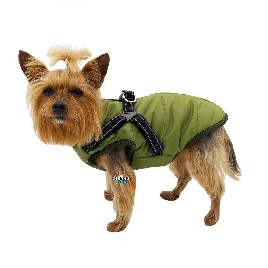 Зимно яке/елек за куче с нагръдник Зимни дрехи за кучета Кучешко яке