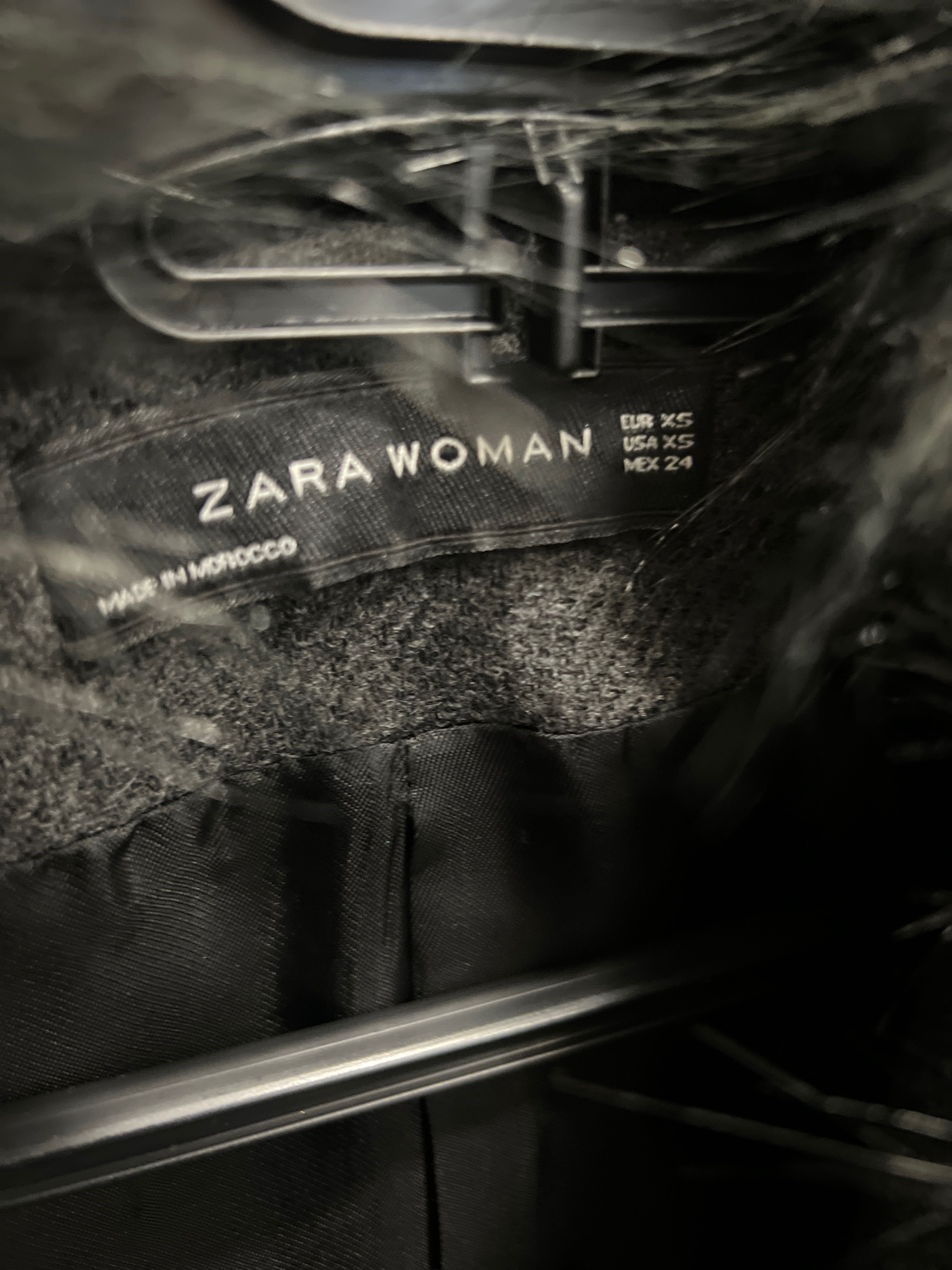 Палто Zara XS съдържание на вълна