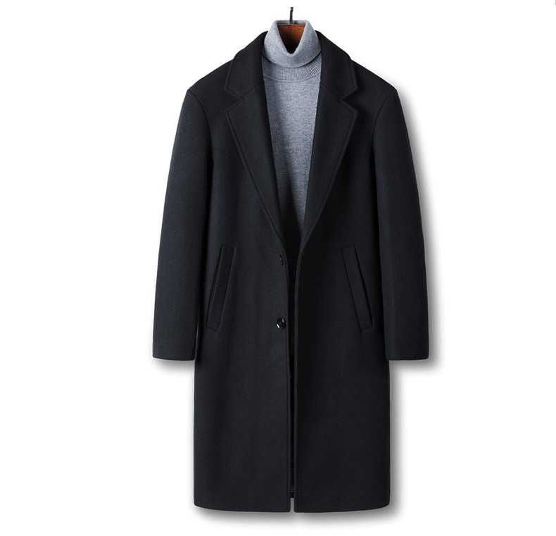 Классическое мужское пальто из натуральной шерсти 8711