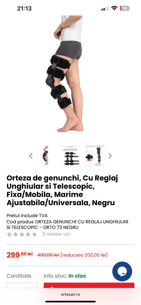 Orteze fixa si mobila pentru genunchi și genuncheră