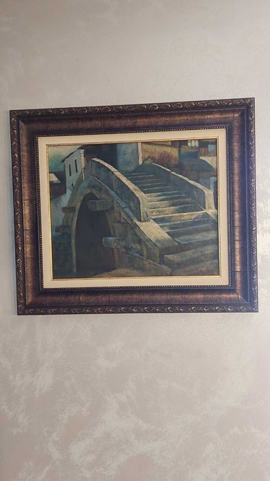 Картина масло,мост в Париж  Константин Коровин(1861-1939)рисувана 1920