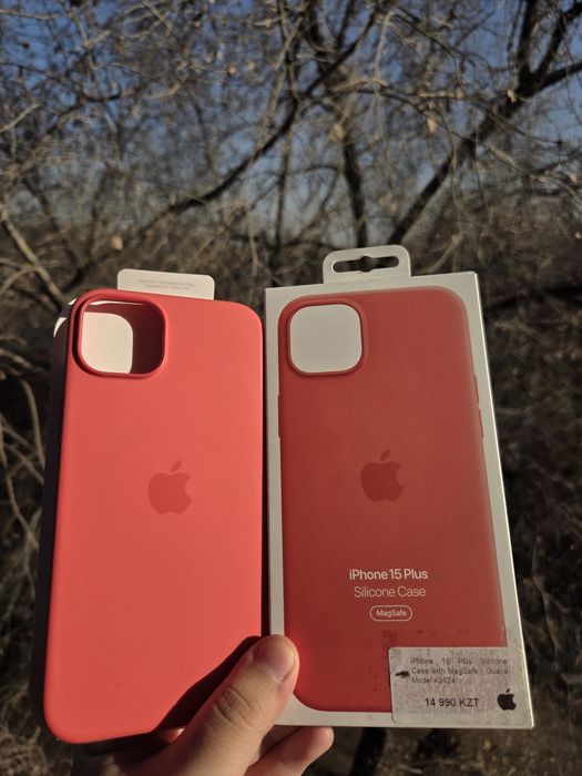 Iphone 15 plus magsafe guava, розовый оригинальный чехол