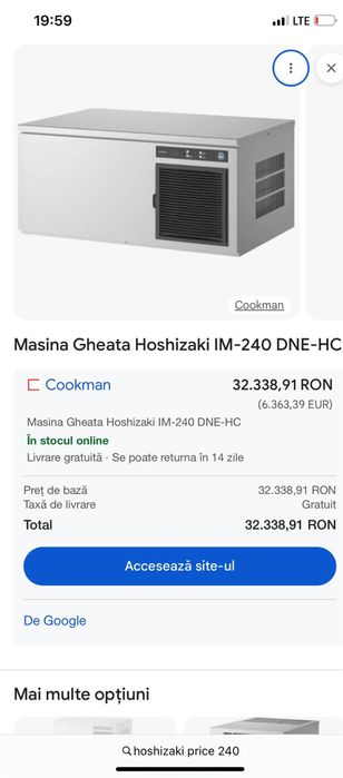 Masina gheata hoshizaki