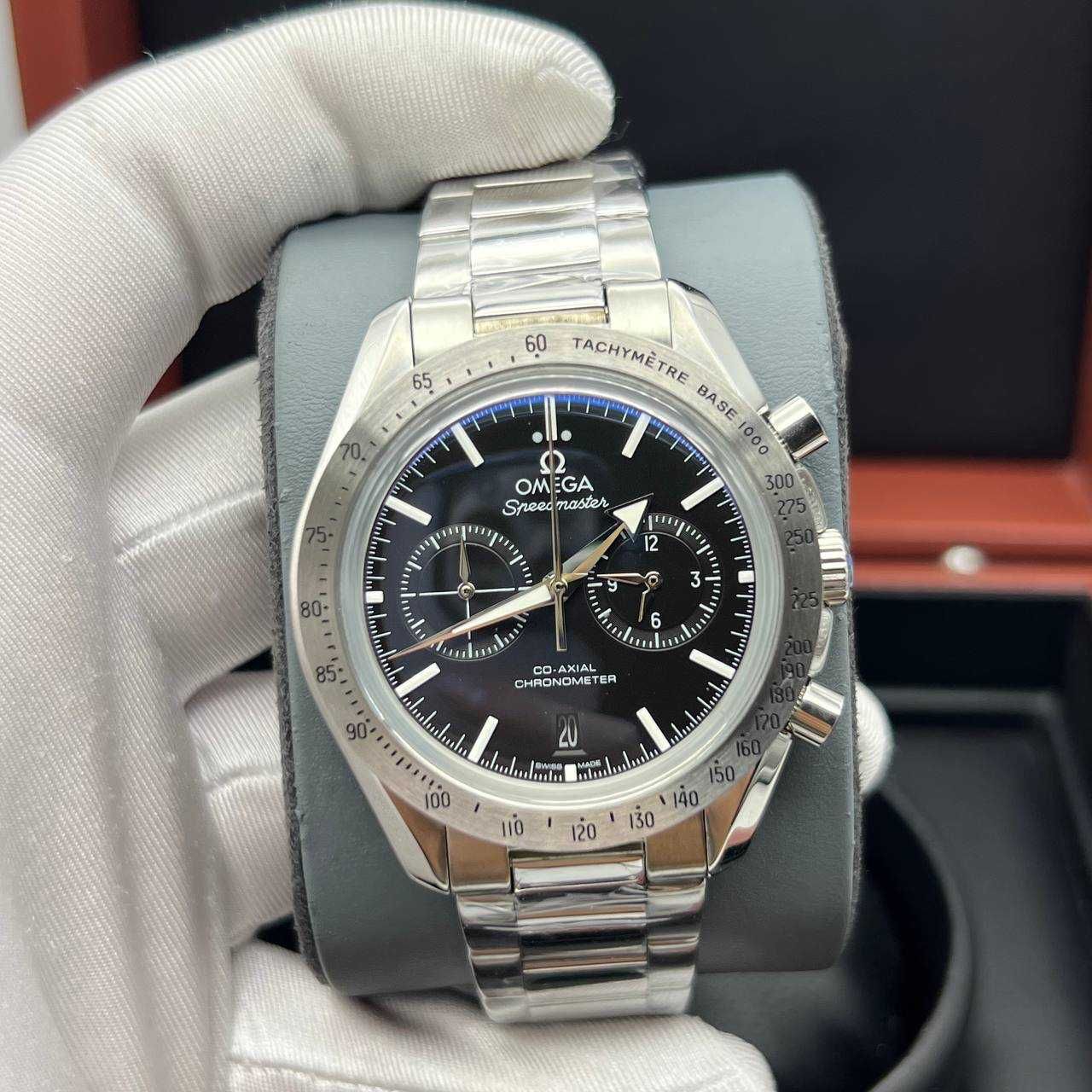 omega speedmaster chrono сребро