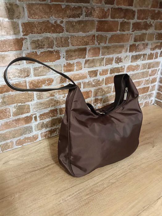 Дамска чанта кафява платнена шушляк