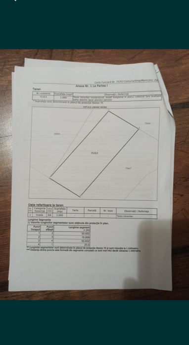 Vand 10 ari, teren intavilan in livada SCPP 4200€/ar