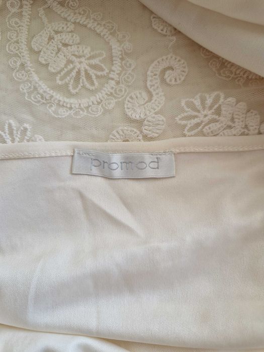 Bluză dantelată cu peplum Promod